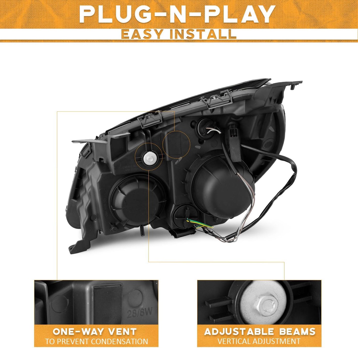 Conjunto de faros delanteros para Chevy Equinox, 2010-2015.