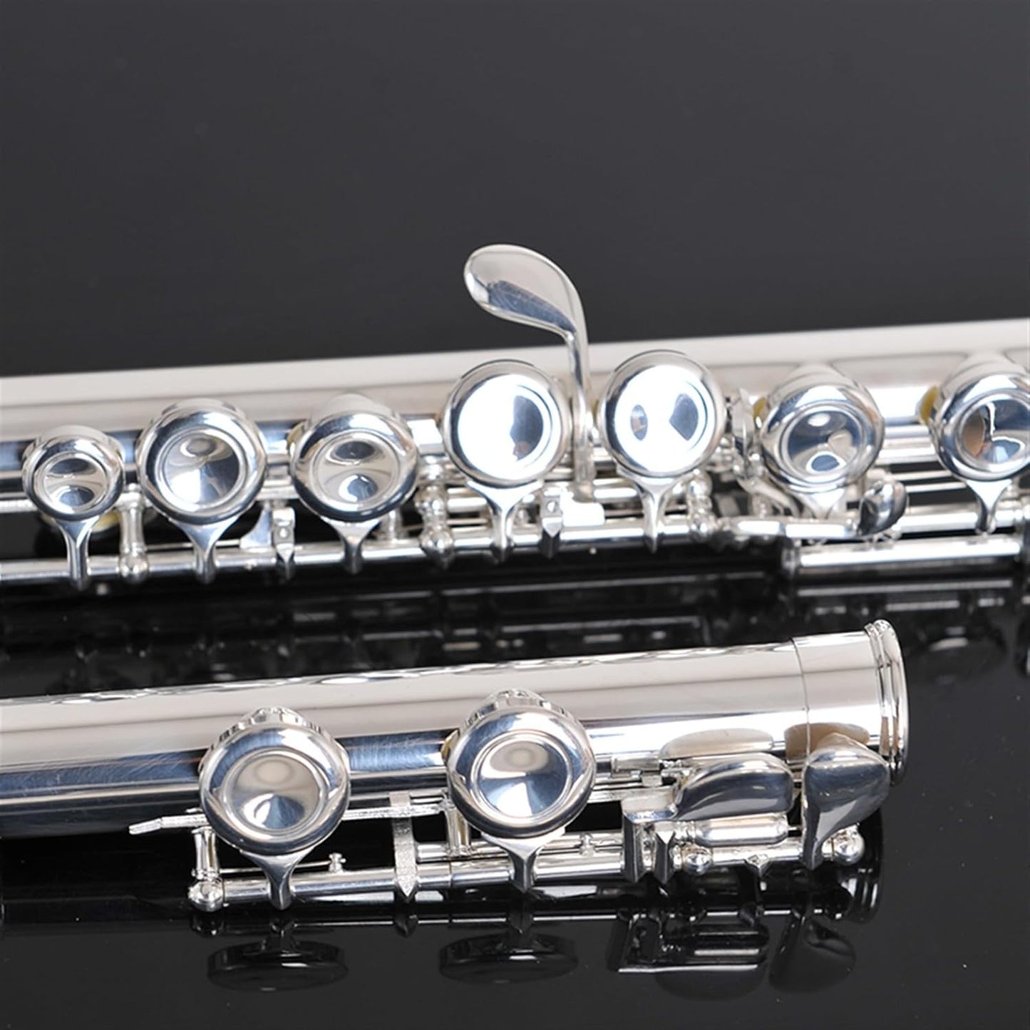 Flauta de Cobre Blanco Plateada con caja (USADO)