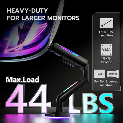 Brazo de monitor ARES WING  para pantalla de 17 a 49 pulgadas.