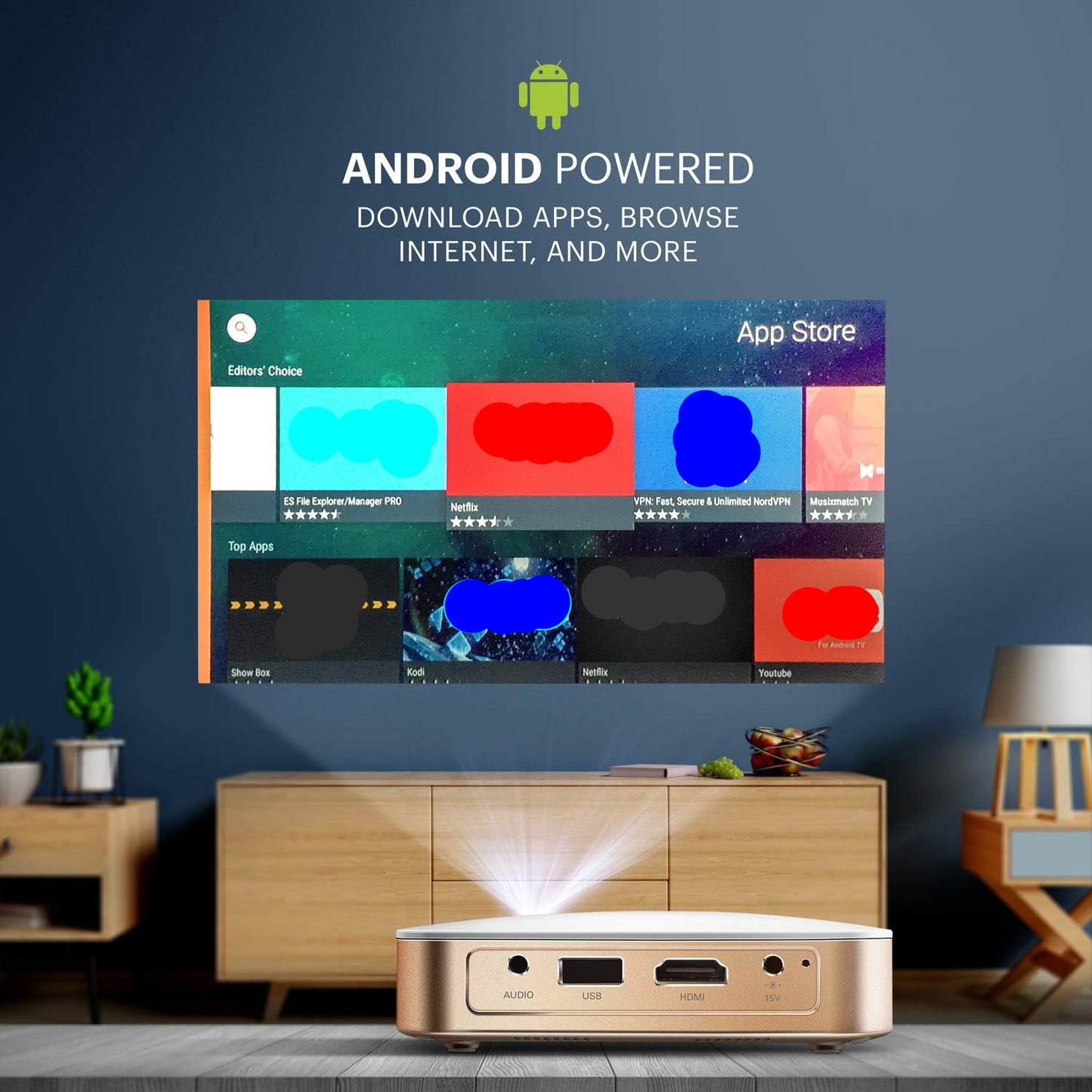 Proyector inteligente, KODAK, portátil, Luma 350, Ultra HD.