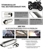 Silenciador deslizante para motocicleta, escape universal, 1.5-2".