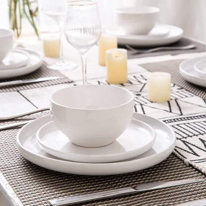 Platos de Cerámica 10.5” AmorArc 6pz Blancos Resistentes