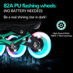 KDJ Patines en línea para niños, patines ajustables con 4 ruedas iluminadoras