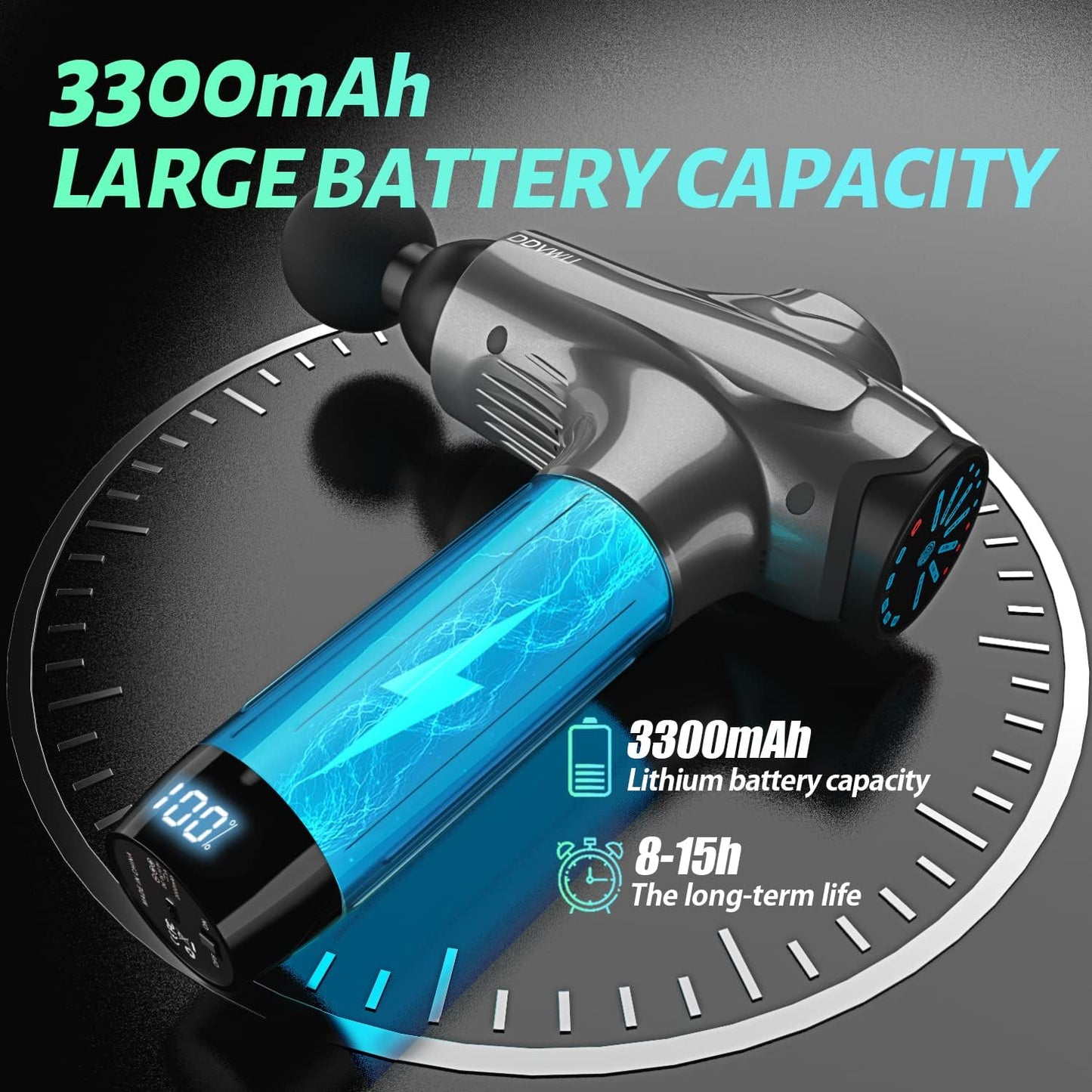 Pistola de masaje muscular eléctrica para tejido profundo DDVWU