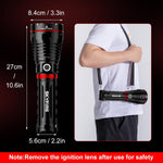 Linterna recargable Skyfire, alta luminosidad, 40000 mAh, Correa y Lente.