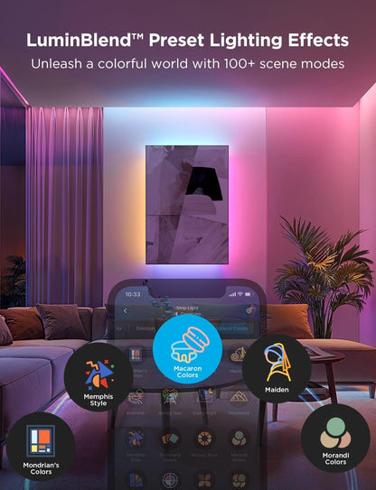 Tira de luces LED inteligentes, Govee RGB, 16.4 FT, Alexa y Google Assistant