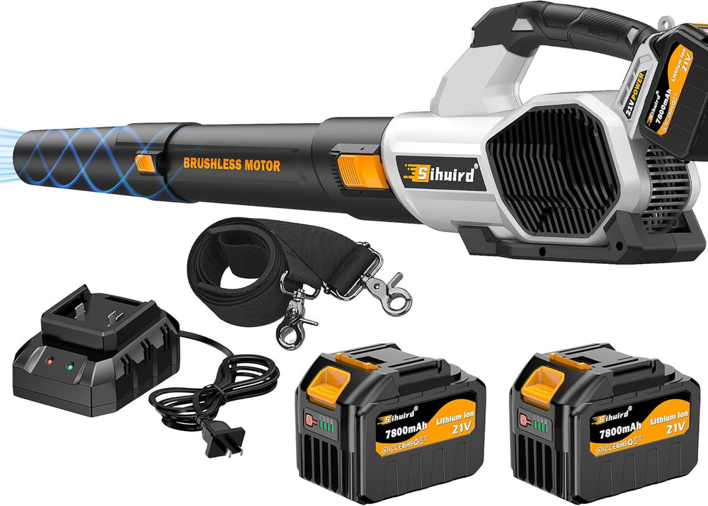 Soplador de Hojas Inalámbrico 2 Pack Batería de 21V 6.0Ah (DETALLE)