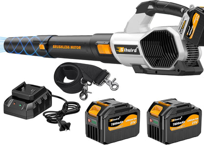 Soplador de Hojas Inalámbrico 2 Pack Batería de 21V 6.0Ah (DETALLE)