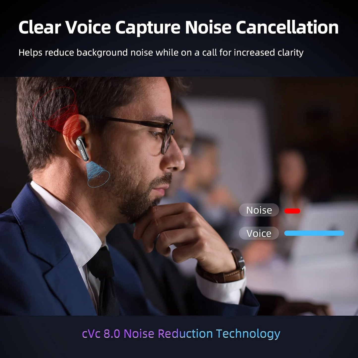 NexiGo Air T2 Auriculares inalámbricos ultrafinos impermeable Bluetooth 5.2