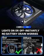 Subwoofer y amplificador, 1600 W para debajo del asiento, con luz LED.
