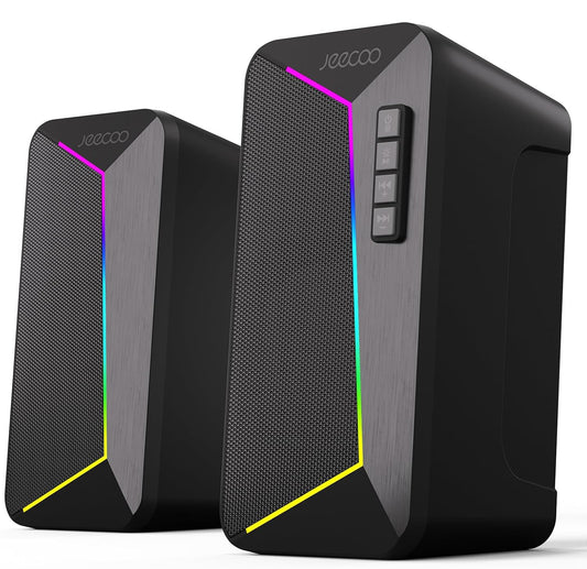 Jeecoo M30 - Altavoces Bluetooth para computadora, altavoces RGB.