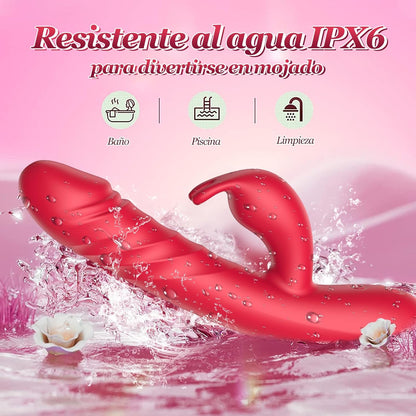 Consolador de empuje, juguete sexual, Vibrador, De conejo.
