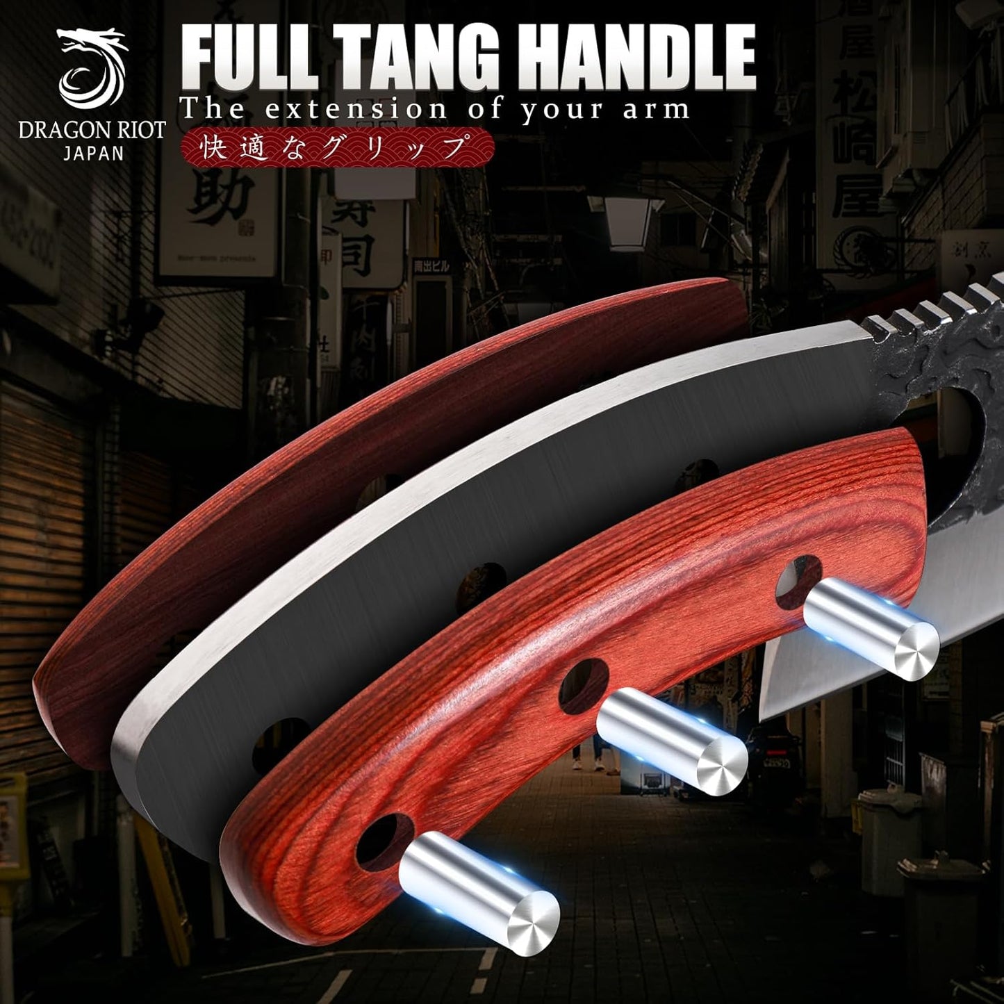 Juego de cuchillos de carnicero profesional, DRAGON RIOT.