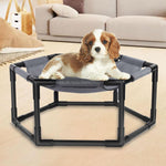 Cama elevada para perros o gatos pequeños, malla lavable y transpirable.