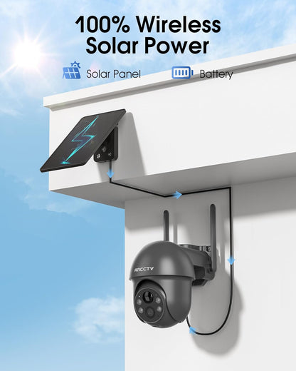 Cámaras De Seguridad ARCCTV Inalámbricas Para Exteriores Con Energía Solar