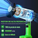 Soplador De Hojas Inalámbrico Con 2 Baterías  YOOVL