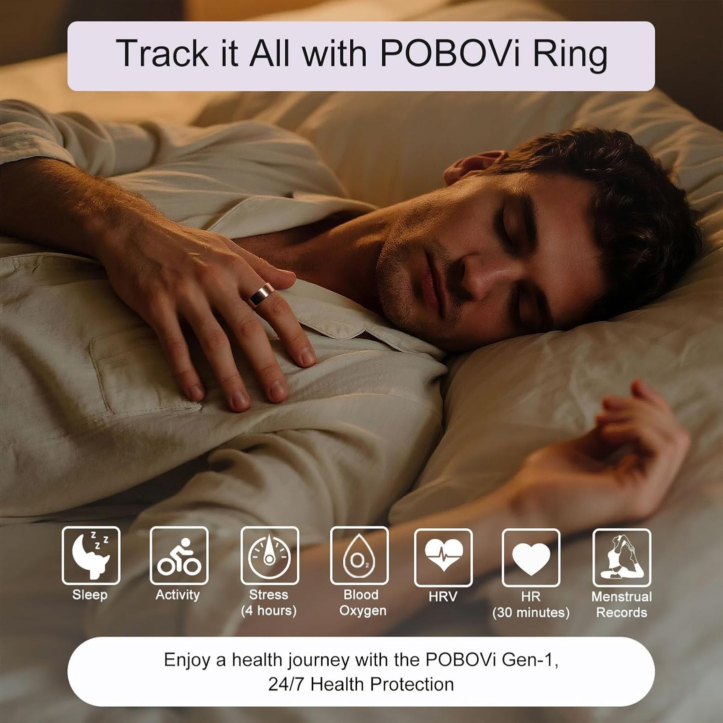 POBOVi - Anillo inteligente para mujeres y hombres.