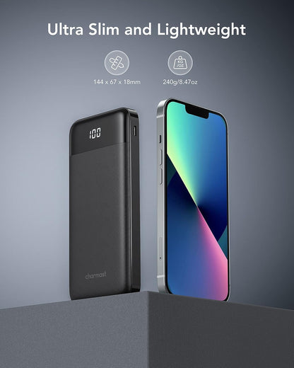 Charmast - Batería portátil con cable integrado 10 000 mAh (Usado)