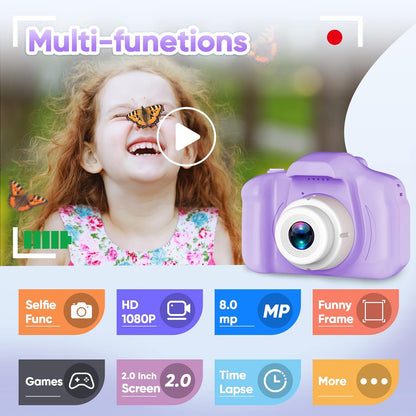 Cámara digital para niños color morado