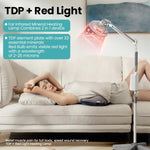 Terapia de luz roja infrarroja con base, dispositivo de lámpara de calor YUNCHI