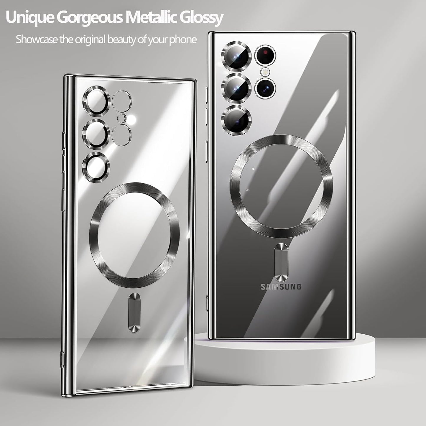 Funda para Samsung Galaxy S25 ultra, glossy, con cristal templado.