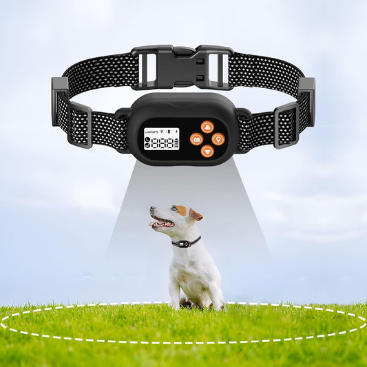 Collar inalámbrico con GPS para perros, valla antiescape con 3 modos.