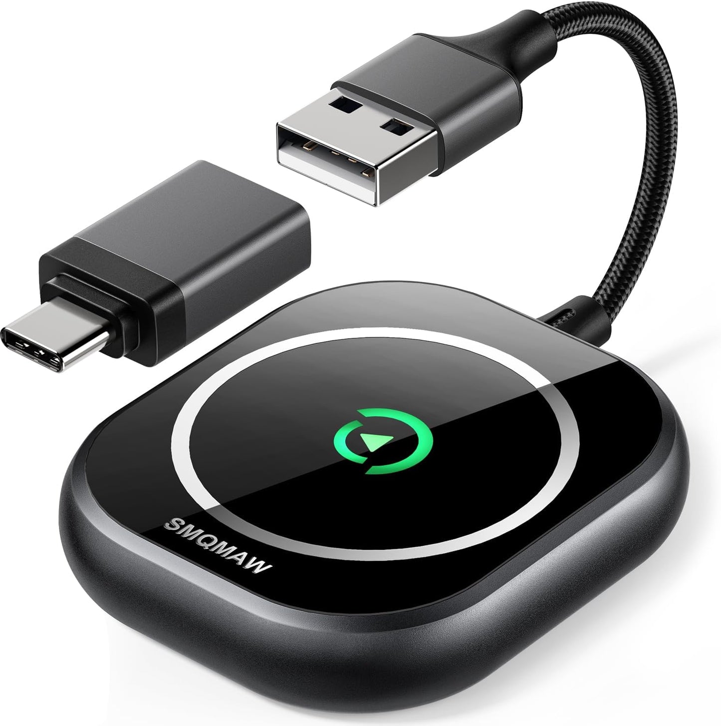 Adaptador inalámbrico CarPlay, SMQMAW, para Apple iPhone iOS.