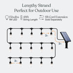 Guirnalda de luces, Impermeable, Solar, Exterior, 15 luces (USADO).