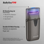Afeitadora metálica, desinfección UV, BaBylissPRO, (USADO).