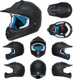 Casco de motocross infantil / juvenil con gafas, guantes y bolsa, DOT-M