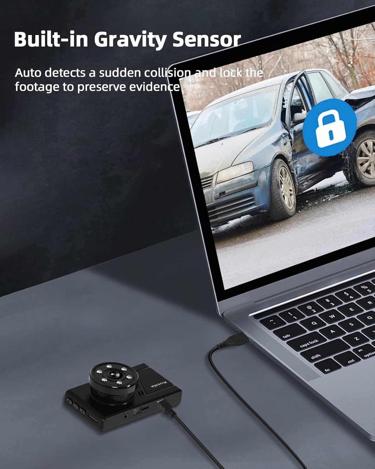 Cámara frontal para salpicadero,de tablero con tarjeta SD de 32 GB.