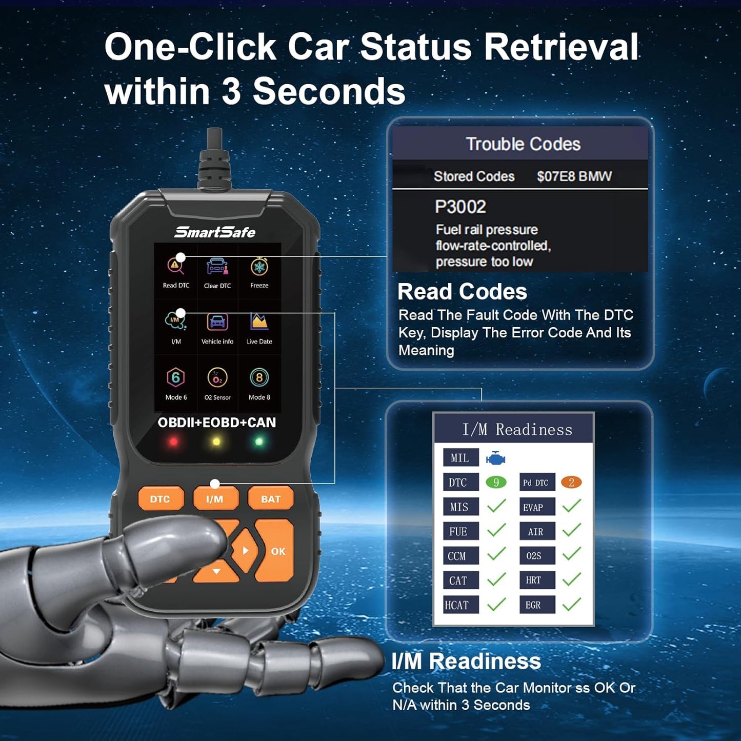 SmartSafe-Herramienta de diagnóstico profesional para carro (Usado)