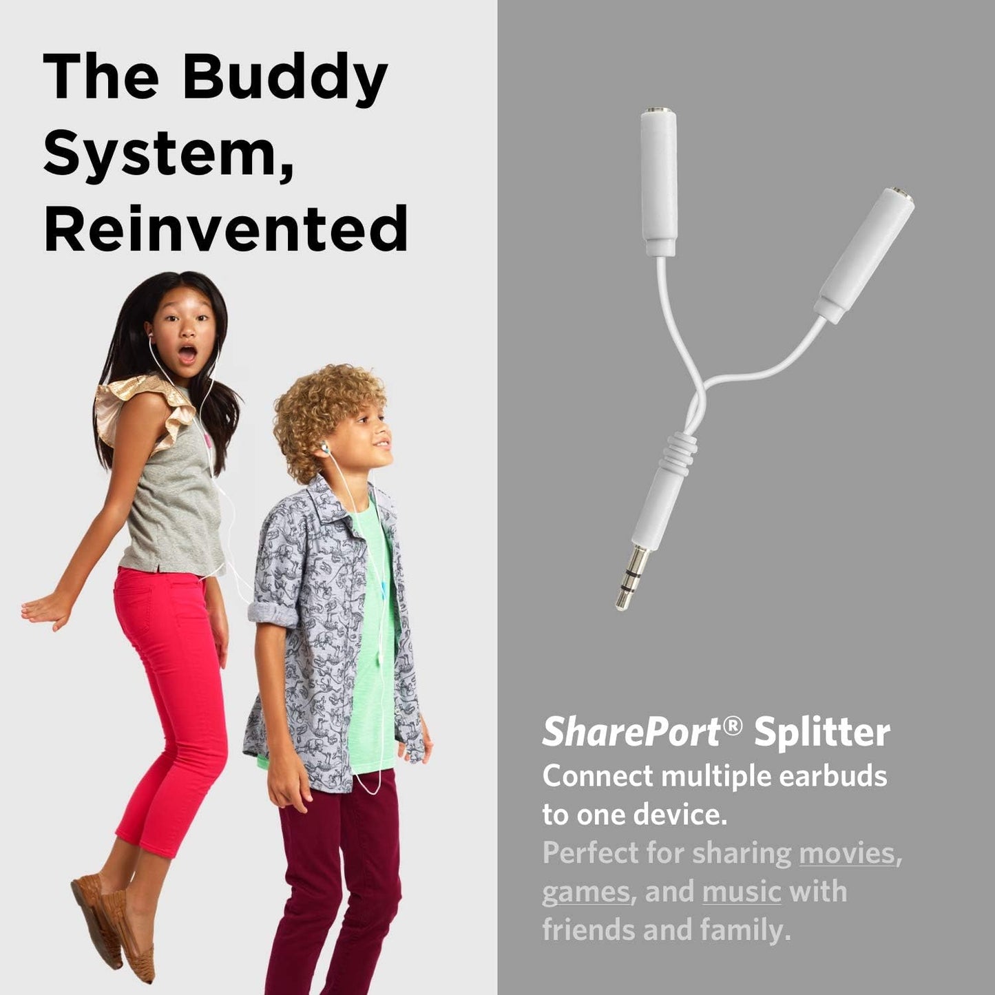 Auriculares intrauditivos, micrófono y volumen limitado para niños.