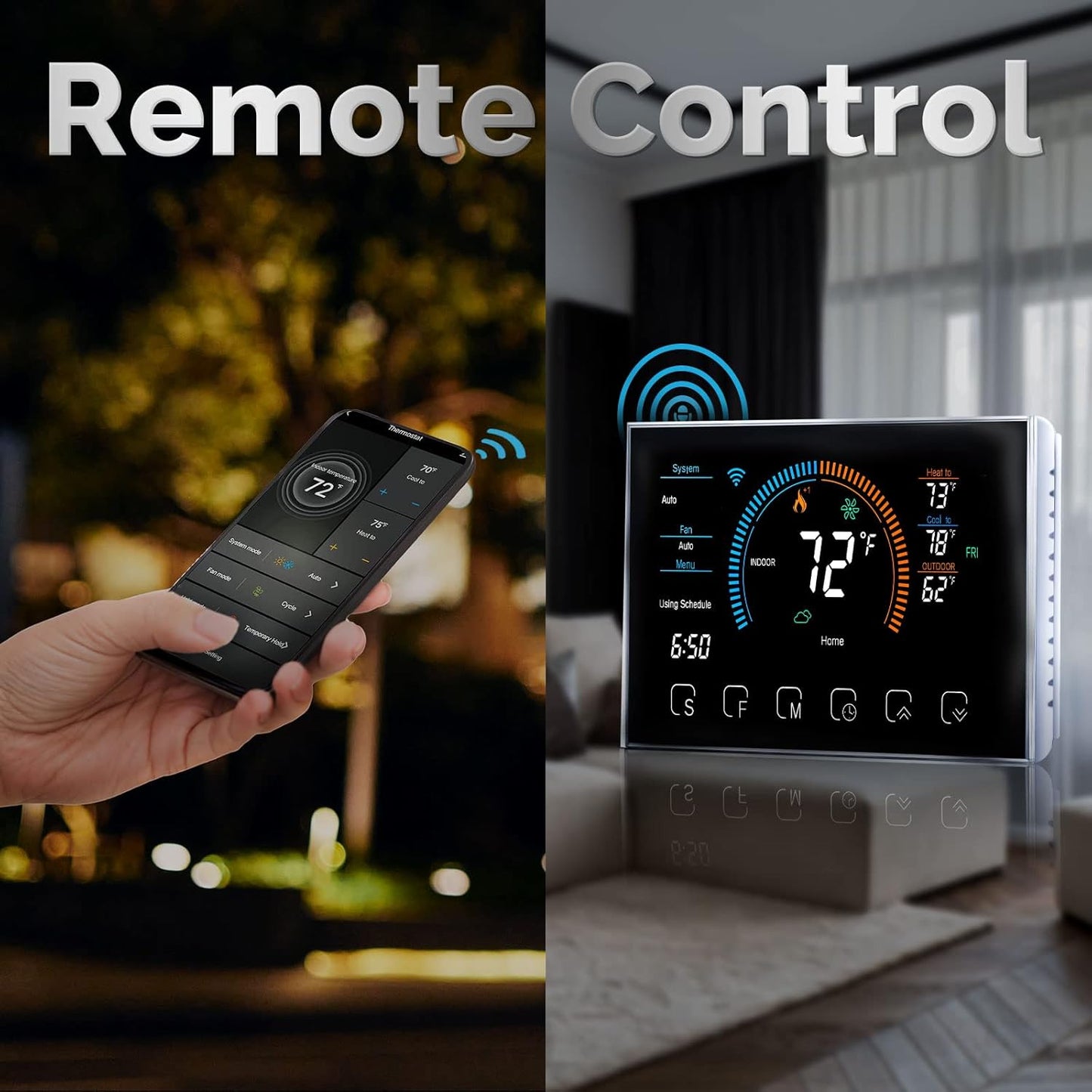 MOES - Termostato inteligente para el hogar, termostato WiFi.