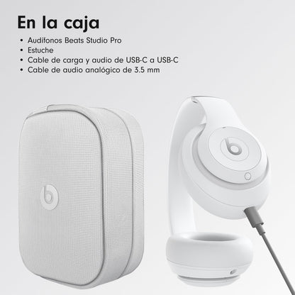 Audífonos Bluetooth Beats Sudio Pro, compatibilidad con Apple y Android.