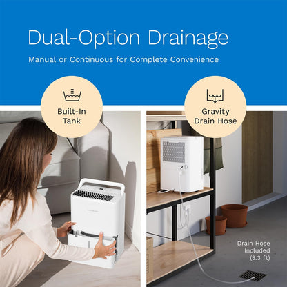 Deshumidificador Wi-Fi, 8 pintas, control avanzado, Homelabs (USADO)