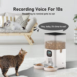 Comedero Automático Voluas Doble 6L Para 2 Gatos Acero Inox