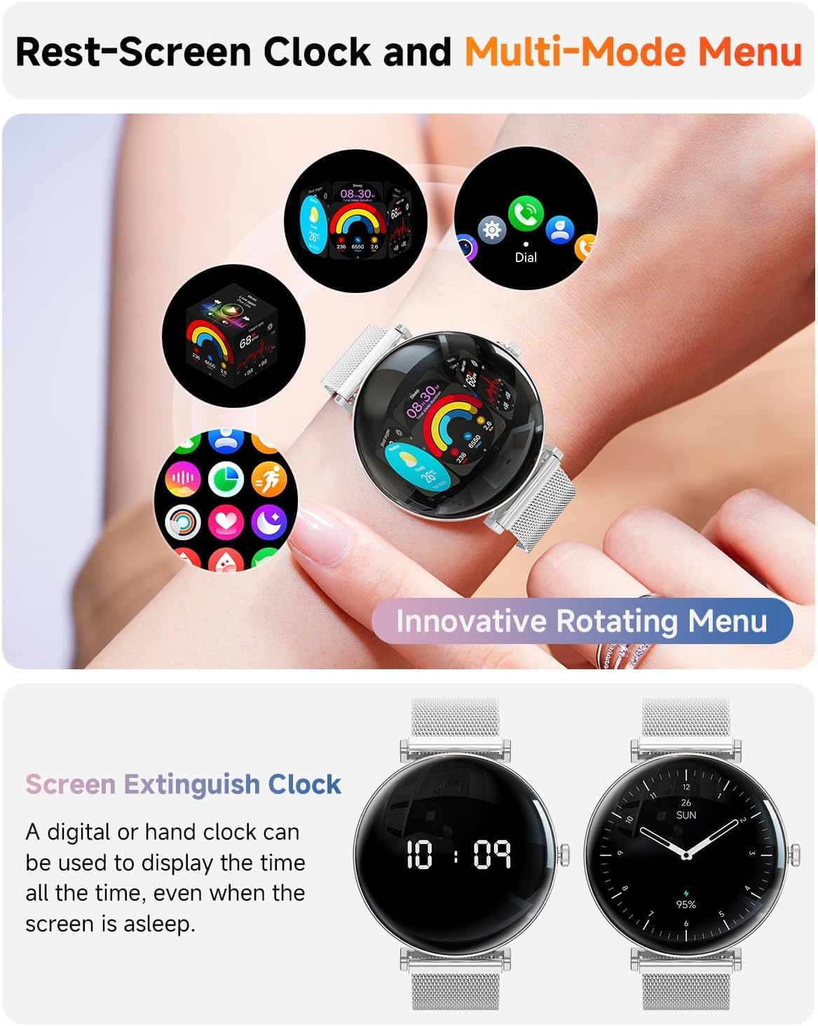 Reloj inteligente convexo podómetro fitness V92