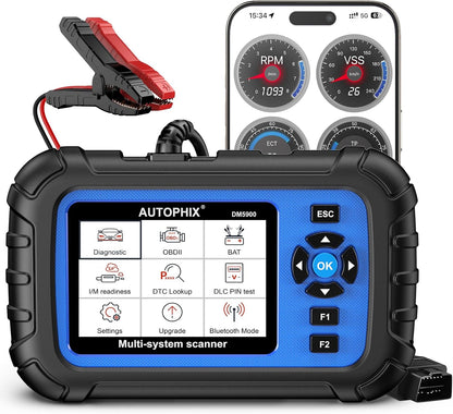 Escáner OBD2 Autophix DM5900, códigos ABS, SRS, transmisión y motor.