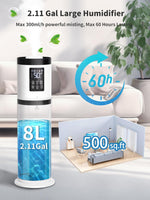 Humidificador de 8lts Nexva, cobertura de 500ft, difusor de aceite.