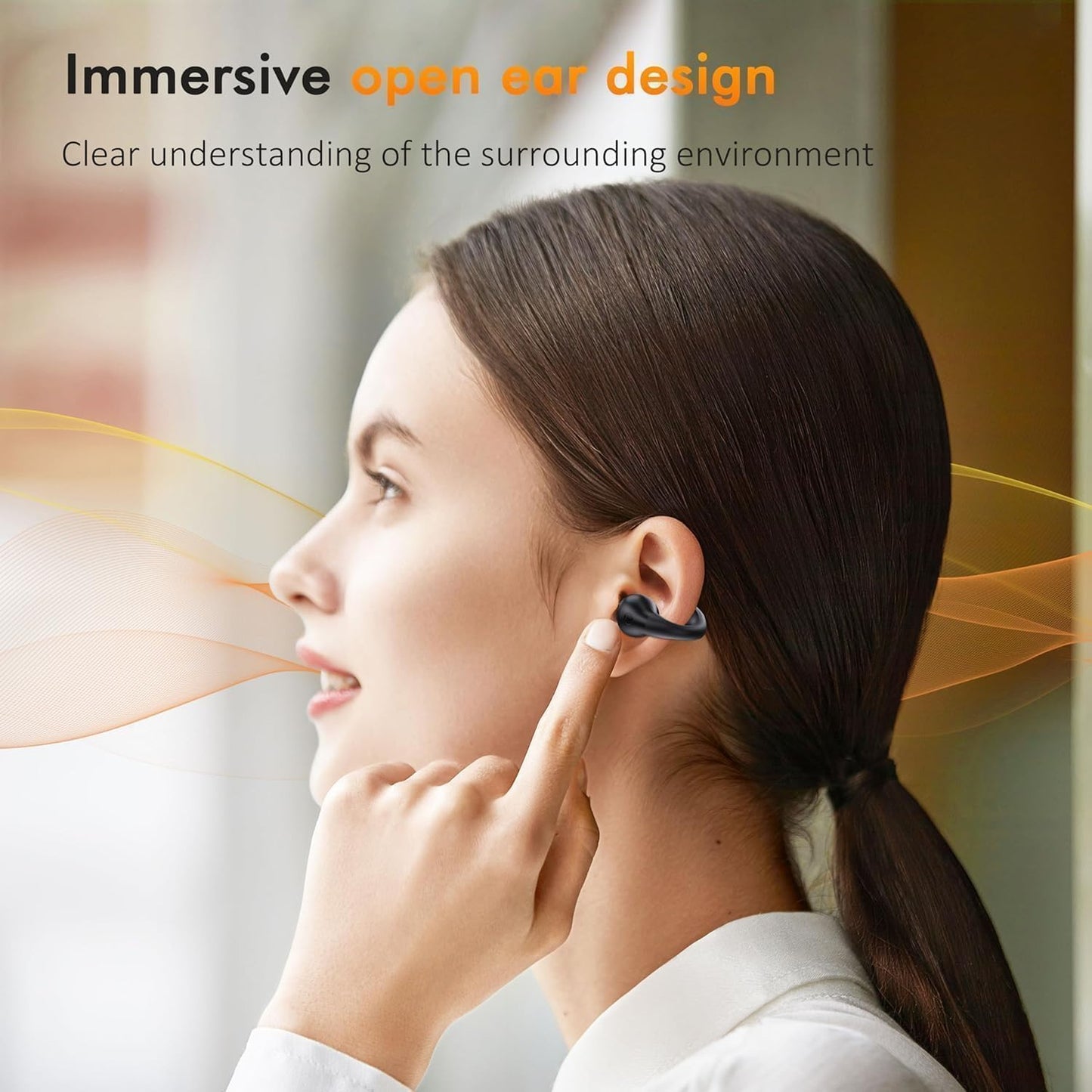 Auriculares de conducción ósea de oído abierto,Bluetooth 5.3, ligeros.(USADOS)