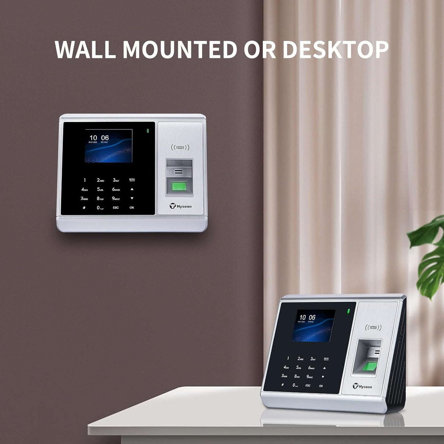 Reloj de control de tiempo, biométricos de huellas dactilares Hysoon USADO