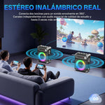Bocina Karaoke JYX-S55 Bluetooth con 2 Micrófonos y Luces LED