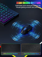 Mousepad con soporte plegable para teléfono y cargador inalámbrico.