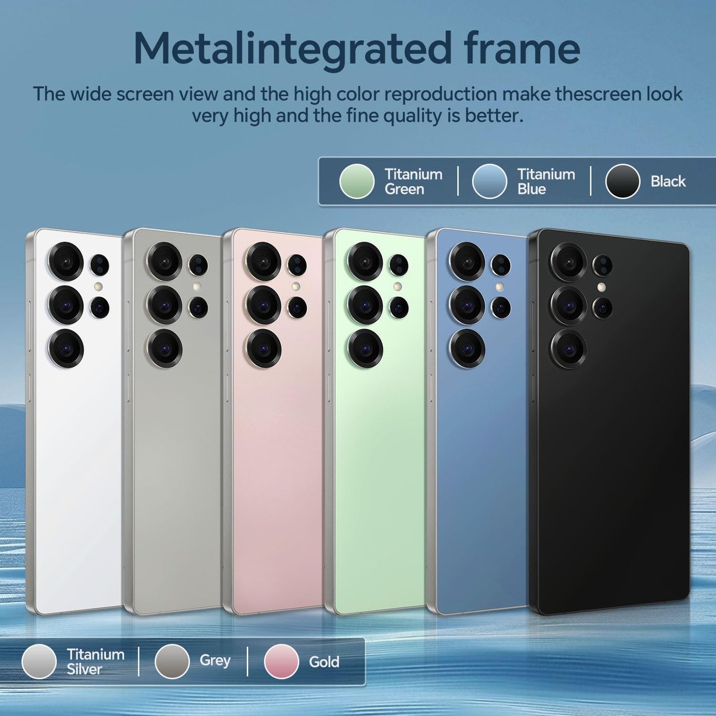 Smartphone desbloqueado, gen S25 Ultra 5G, 12+512GB. (NEGRO)