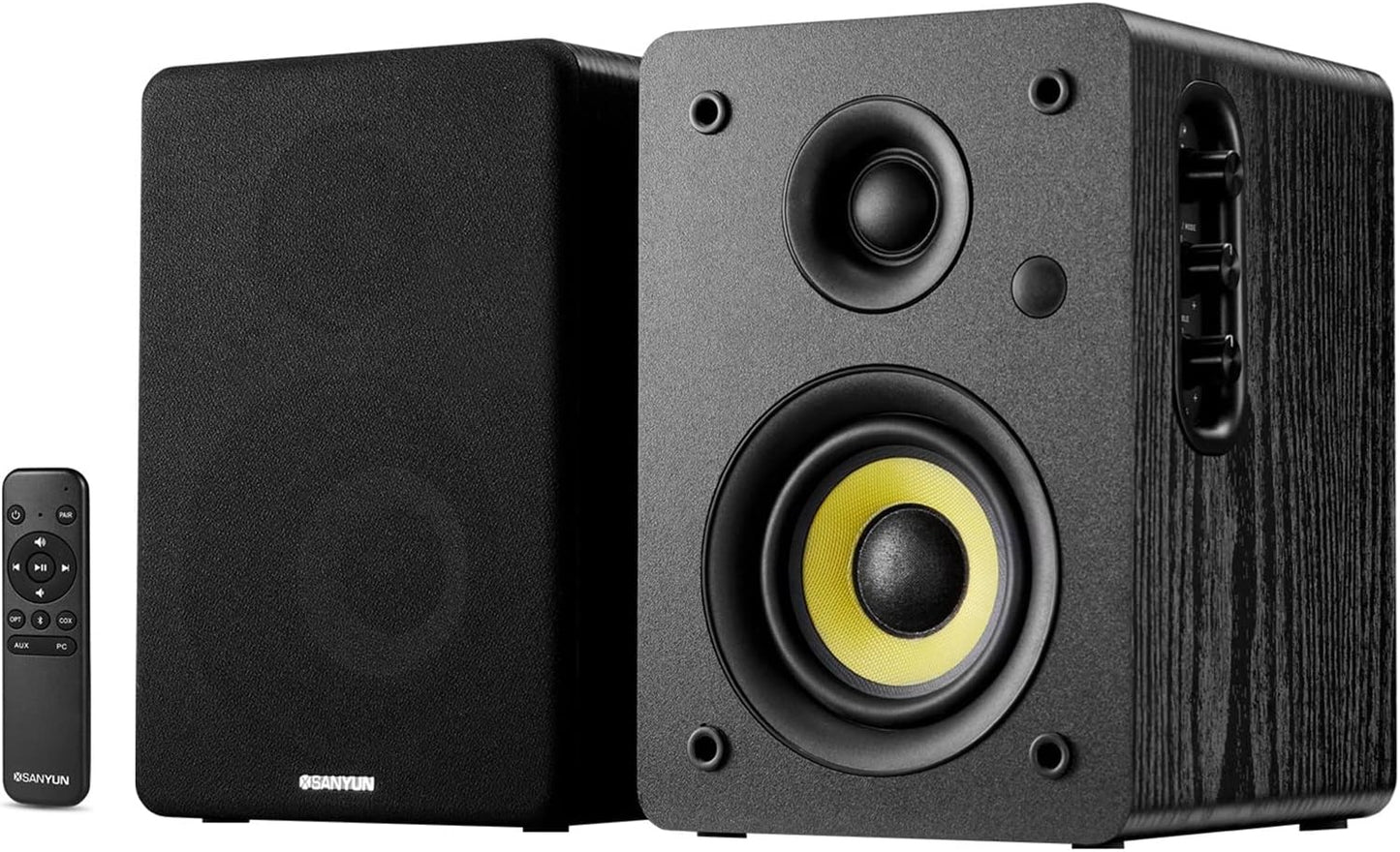 Altavoces de doble modo de 80W, 4", modo HiFi, óptico coaxial.