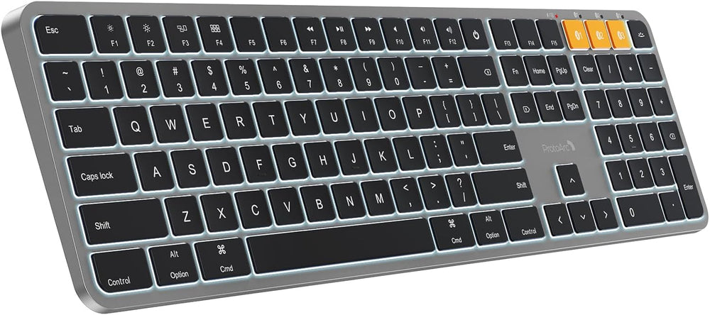 Teclado ProtoArc K100-A inalámbrico retroiluminado para Mac, Bluetooth