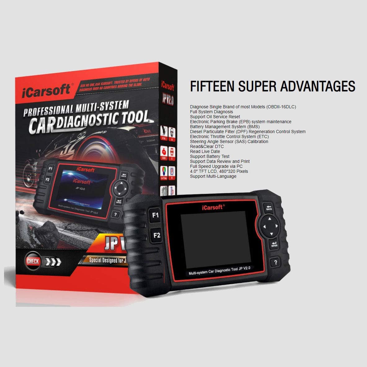 iCarsoft Herramienta de diagnóstico JP V2.0 para vehículos japoneses