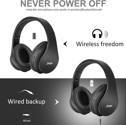 Auriculares Bluetooth plegables, ZIHNIC, micro SD/TF, Estuche.(sin caja)