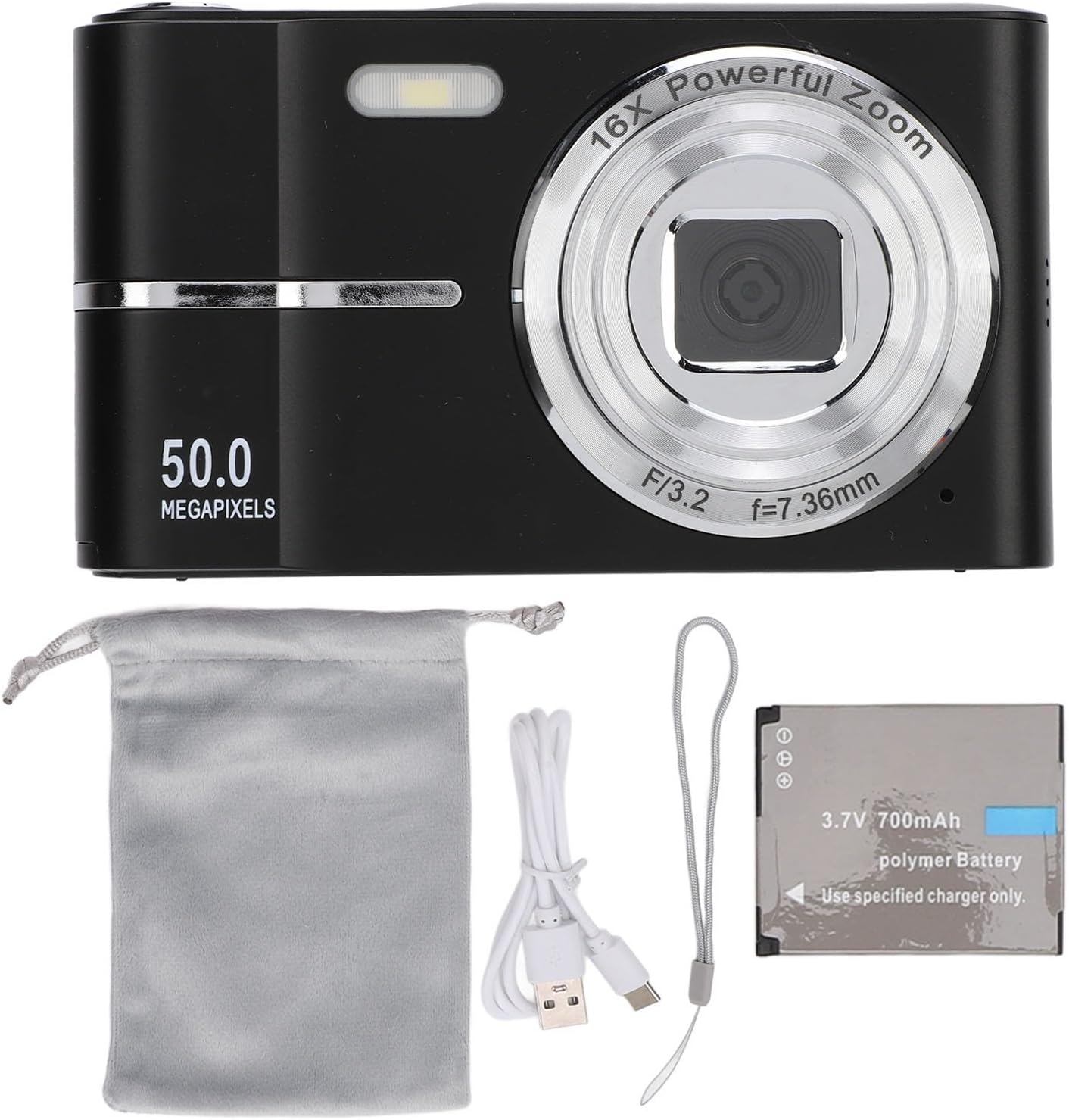 Cámara Digital FHD 1080P de Bolsillo negra